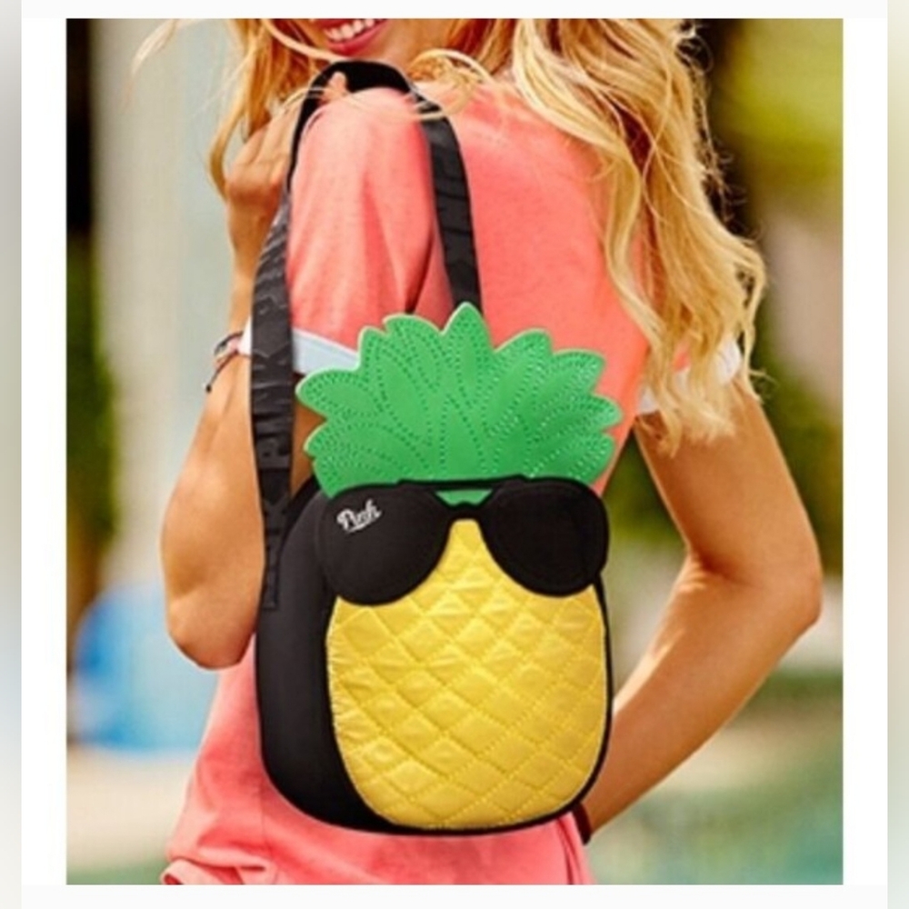 PINK by VICTORIA'S SECRET Pineapple In Sunglasses Crossbody/ Sling Bag